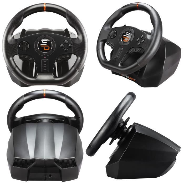 Volant de course - SUBSONIC - SV710 - Pédalier avec vibrations - Compatible PC - 270° de rotation