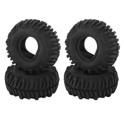 4Pcs RC Rubber Tyre Strong Shock Absorption Wear Resistance Lightweight RC Rubber Wheel Fit for AXIAL 1 24 SCX24 RC