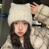 Warm Winter Hat Thickened Knitted Beanies Cute Ear Protection Hat  for Women