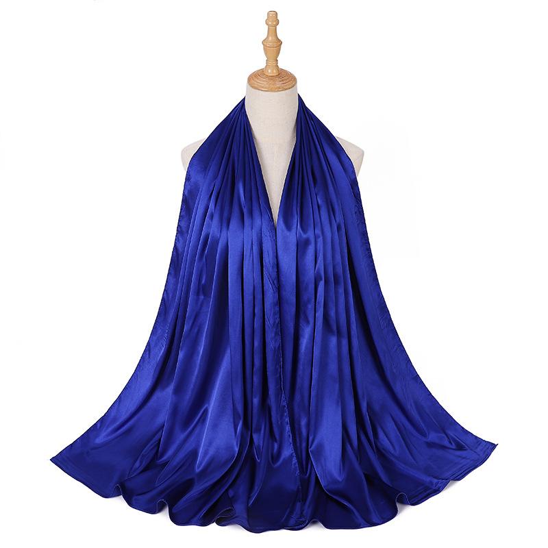 Luxury Satin Hijab Femme Solid Women Imitation Silk Beach Wrap Silk Scarf Shawls Bandana Muffler Scarves Bufandas Mujer Stoles
