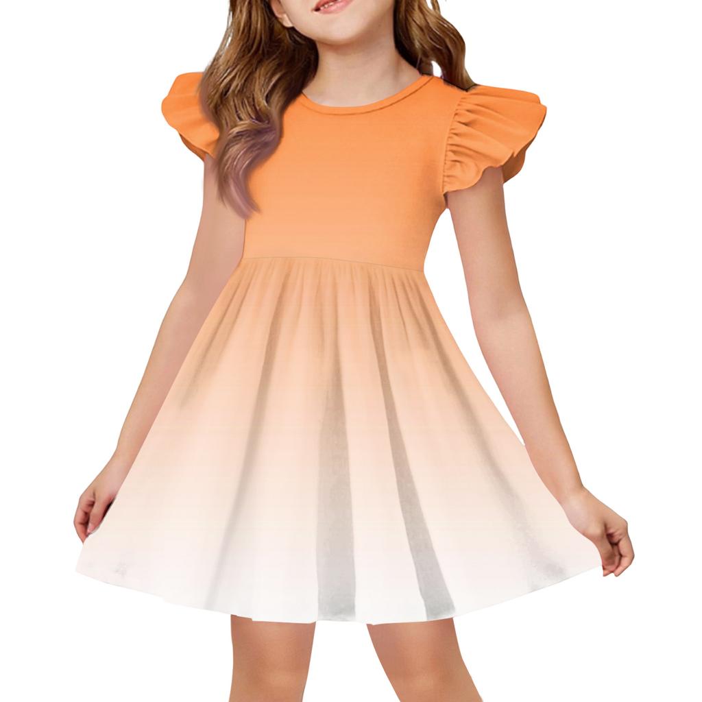 Girls' Summer Princess Dress , A,Line T,Shirt Dress Easter Day