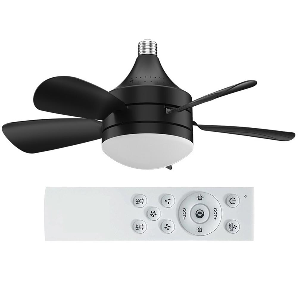Ceiling Fan Light with Remote Socket Ceiling Fan Timing Wireless Fan 3 Gear Wind Speed 5 Blades for Living Room Bedroom