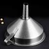 Baijie 304 Detachable Stainless Steel Funnel with Filter, Large Diameter Oil, Wine, Vinegar Strainer for Home Kitchen Use