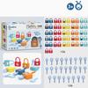 10PCS Kids Alphabet Lock Key Toy Set Car Locks Montessori Educational Number Matching Homeschool Math Toys Baby Word Cognition