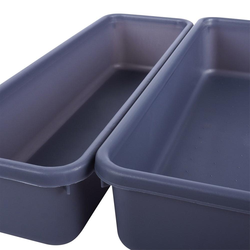 Graphite Modular Drawer Organizers 8-Pack