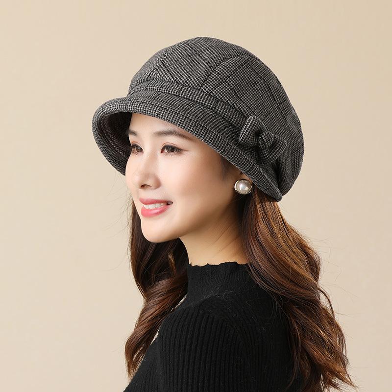 

Женская осенне-зимняя шапка для людей среднего и пожилого возраста, теплая, утолщенная, с подкладкой, для рыбалки, повседневная, простая, для пожилых женщин One Size темно-серого