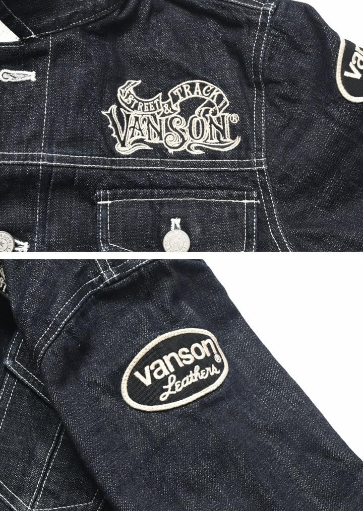 By Our Jeans Custom Design Logo Embroidery Patch Denim Jacket Dark Indigo [Banson] [Custom-ordered Store] & JFV-2302-INDIGO-B (JP, Alphabet, S, (B))