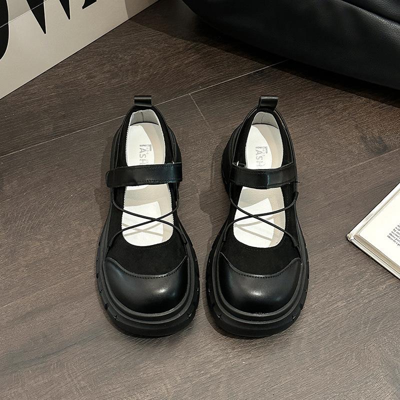 French cross-strap sports function style Mary Jane shoes women's 2025 spring and summer new versatile single shoes small leather shoes