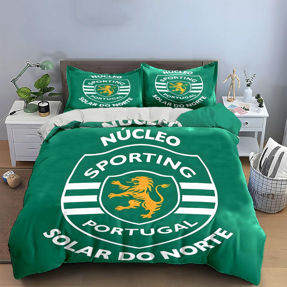 Leone dorato, logo Sporting. Set lenzuola Set copripiumino Copripiumini Federe(1 * Copripiumino 2 * Federe senza imbottitura per piumino)