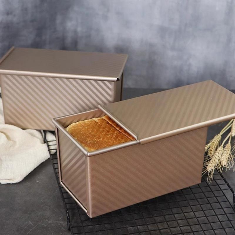 Carbon Steel Loaf Pans with Lid for Perfect Toast Bread Baking for Homemade Rectangular Bread Mould for Pastry