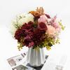 Artificial Flowers Bouquet European-Style Holding Exquisite Roses Wedding Christmas Decorations for Home DIY Vases Fake Plants