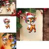 Acryl Hirsch Weihnachtsbaum Auto Rückspiegel Ornament Mit Cartoon-Design Für Feiertagsdekoration