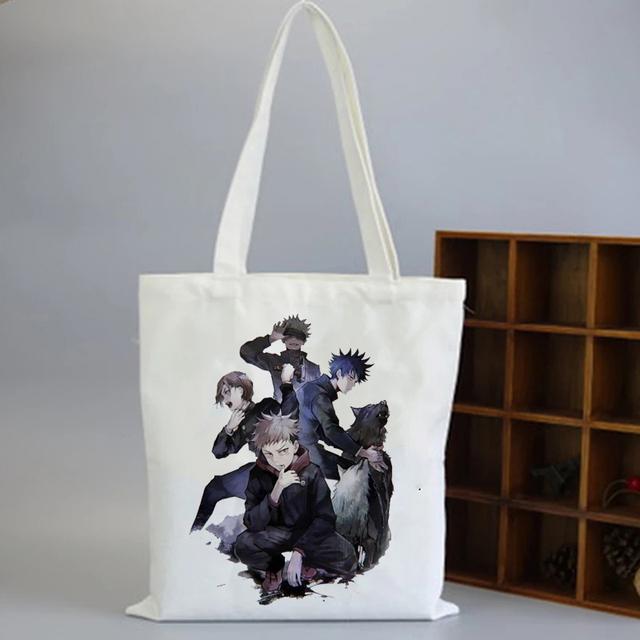 Jujutsu Kaisen Mönstertryck axelväska Dam 2021 Shopper Anime Clutchväska Damväskor Märke Y2k-väska Ulzzang Damväska