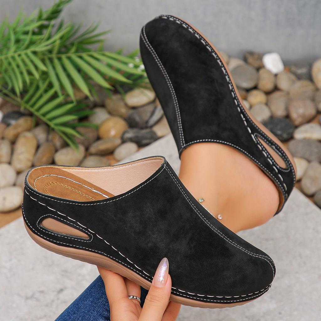 Plus-size Heels, Platform Shoes, Slippers, Women's Shoes, New Style, Head Covering, Casual Half-slippers