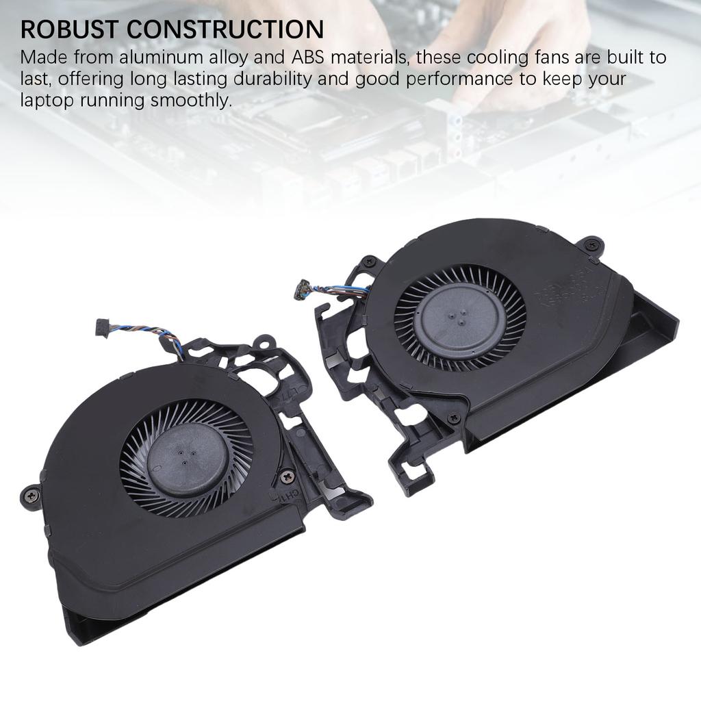 CPU and GPU Cooling Fan Replacement for Studio ZBook 15 G6 Series Laptop DC5V 0.5A Cooling Fan