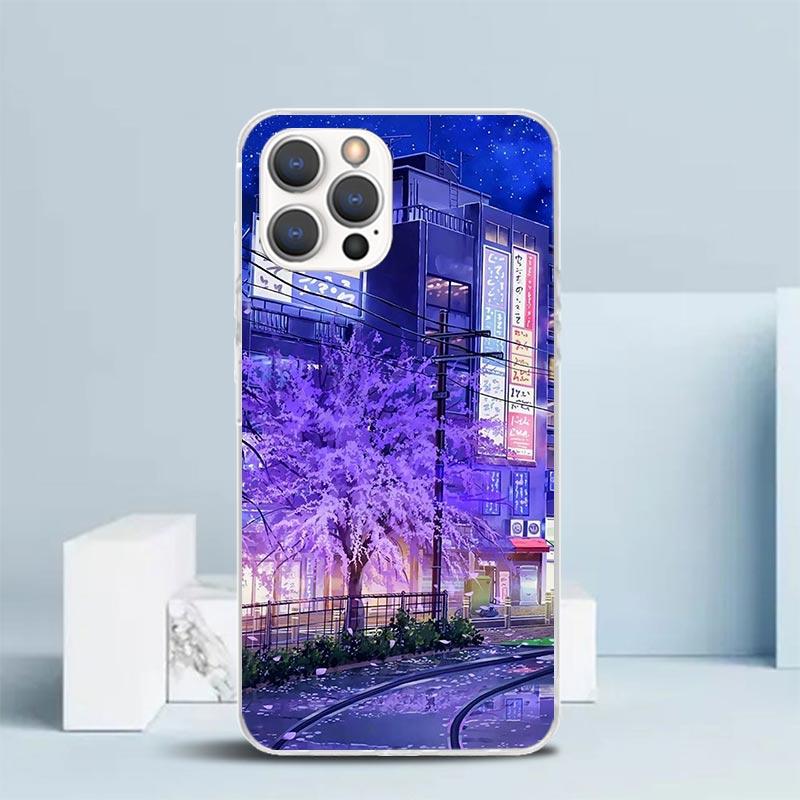 Anime Aesthetic Scenery Phone Case For IPhone 16 17 Air 16E 15 14 Plus 13 Mini 12 11 Pro Max 7 8 + SE 2020 Soft TPU Back Cover 1