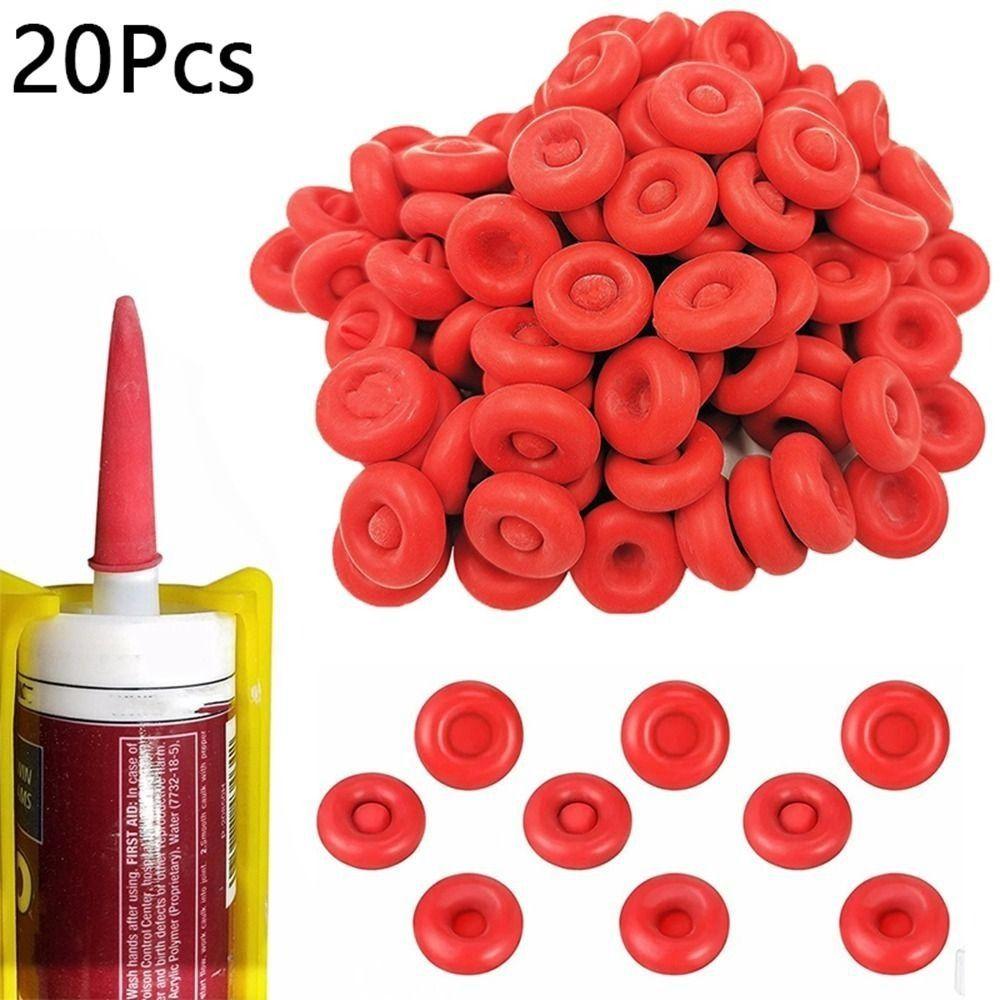 20PCS Sealing Caulk Protective Cap Open Caulking Glue Tip Sealing Cap New Tube Sealer Caps Home