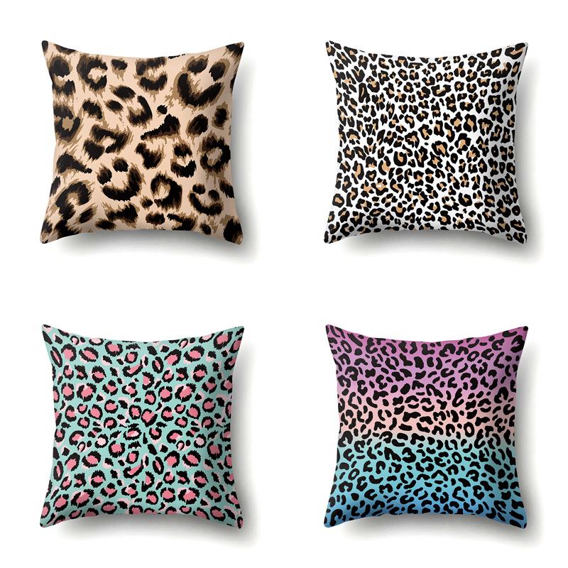 Motif Léopard Nordique Moderne Abstrait Taie d'Oreiller en Polyester Décoration de Voiture Maison Imprimée Taie d'Oreiller Repose-Lombaire