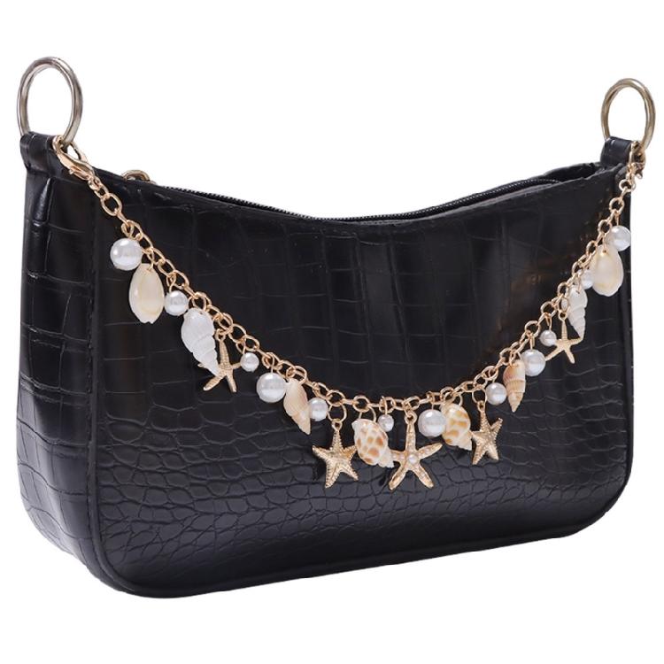 Versatile Seashells Starfish Key Ring Accessory Elegant Bag Pendant Lightweight Decoration For Handbags Or Keys