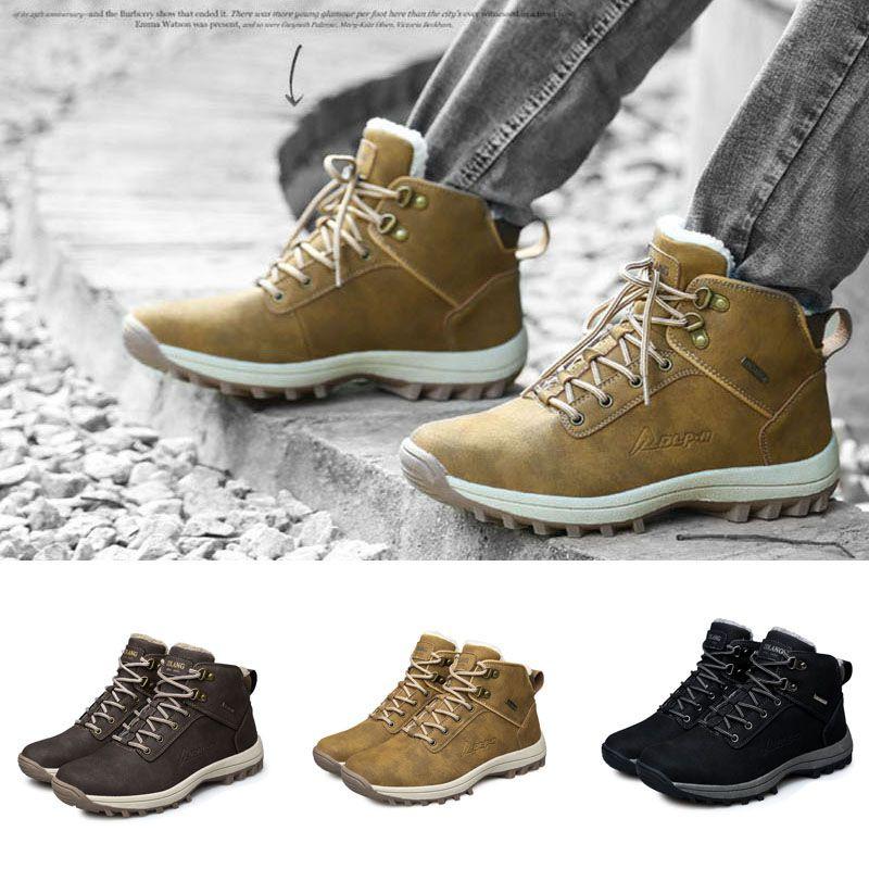 Men's Waterproof Winter Hiking Boots Durable Stylish Outdoor Shoes