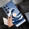 Case for Samsung Galaxy S26 Ultra S23 S25 Plus S20 Ultra S24 S21 FE S10 S9 Note 20 8 9 10 Funda Phone Cover Cartoon Wave