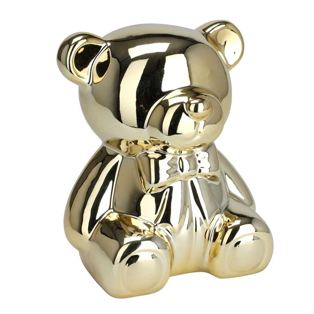 Keramik-Sparschwein Bär Gold
