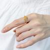 Women’s Creative Alloy Ring: Elegant Plant & Flower Design, European-American Style, Versatile Everyday Jewelry