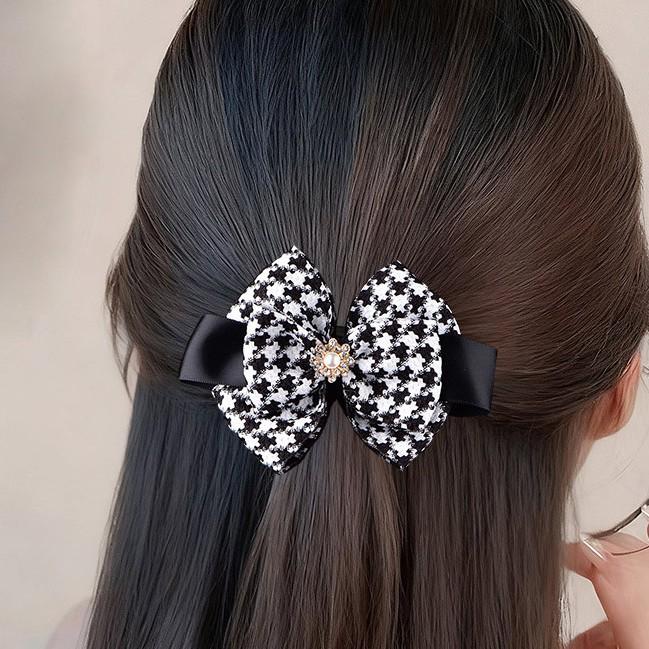 Fermaglio per Capelli a Fiocco con Strass - Semplice Accessorio di Moda