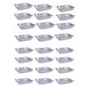 12Pcs Disposable Aluminum Foil Food Container Rectangle Packing Box Multi-use Takeaway Cooking Liners Microwave