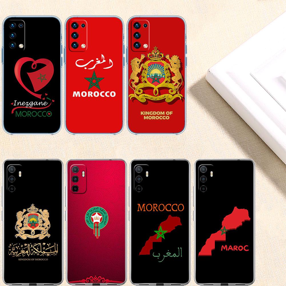 IK48 Morocco Flag Passport Transparent Phone Case for Motorola Moto Edge 20 30 40 50 S30 Fusion Ultra Pro Neo Lite + G200 G23
