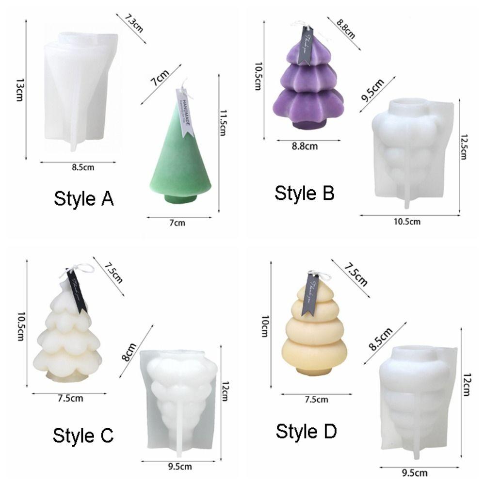DIY Christmas Tree Candle Mold Silicone Soap Mold Gift Candle Mould  Candle Making