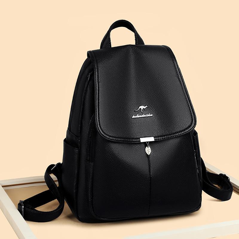 Schoolbag New Korean Version Fashion Women's Bag Large Capacity Soft Texture Women's Backpack Multi-purpose Middle-aged Simple Mother Bag