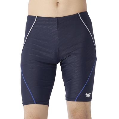 Fitness Swimwear for Plain Embossed Navy Men, Tights,