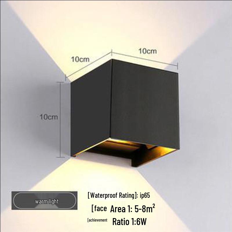 Waterproof Double Head Outdoor Wall Light for Balcony, Terrace, Garden, Doorway, and Aisle - Modern Minimalist Design