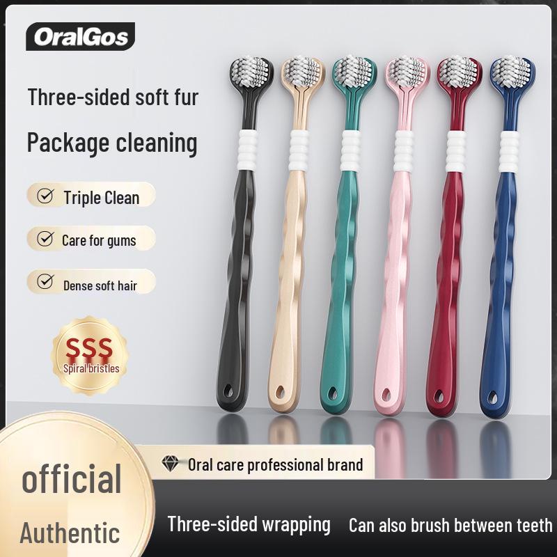 

C-end Premium Soft-Bristled Three-Sided Toothbrush for Adults: 3D Full-Coverage Cleaning & Gum Care
