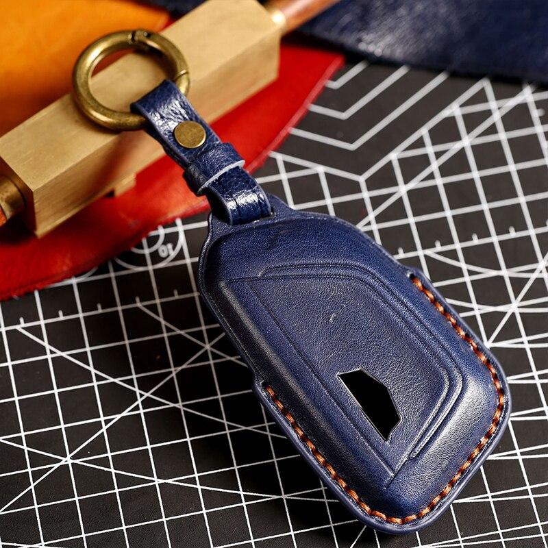 HALLMO Luxus-Autoschlüsseletui aus Leder für Cadillac 3D