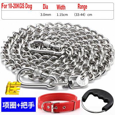 Hq Lc02 100% Roestvrij Staal 304 Naadloos Knooploos Jack Link Ketting Huisdier Hond Leash Kleine Grote Honden Lijn Leash Met Halsband Handvat (as the picture,5 Meter)