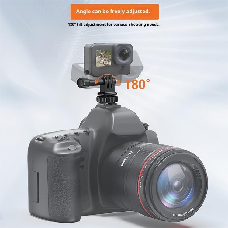 Rotatable Action Camera Cold Shoe Mount With 1/4 Screw Hole For Stabilizers Monopods And Outdoor Photography Equipment