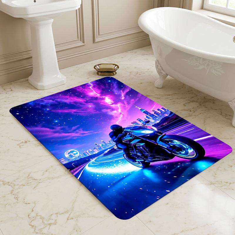 Motorcycle Night Living Room Nonslip Area Rug Soft Carpet For Bedroom Game Playroom Sofa Office Home Decor Doormat Christmas Gift C9301924