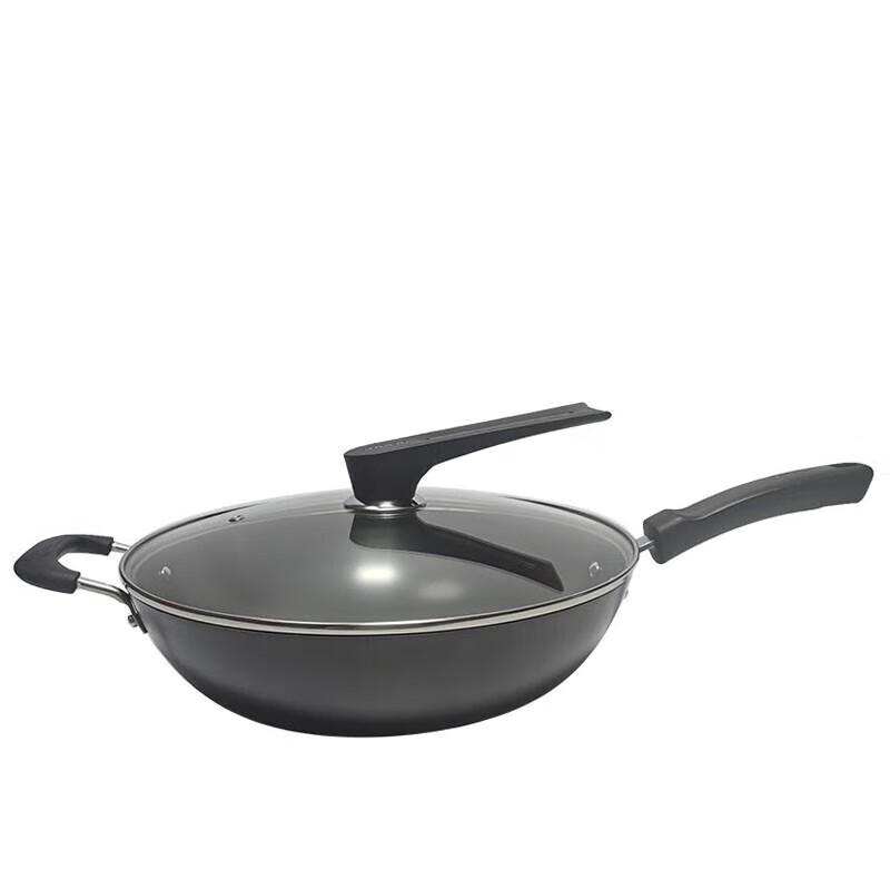 Supor Cast Iron Flat-Bottom Wok