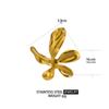 Women's Personalized Adjustable 18K Gold-Plated Stainless Steel Floral Ring - Durable and Fade-Resistant.