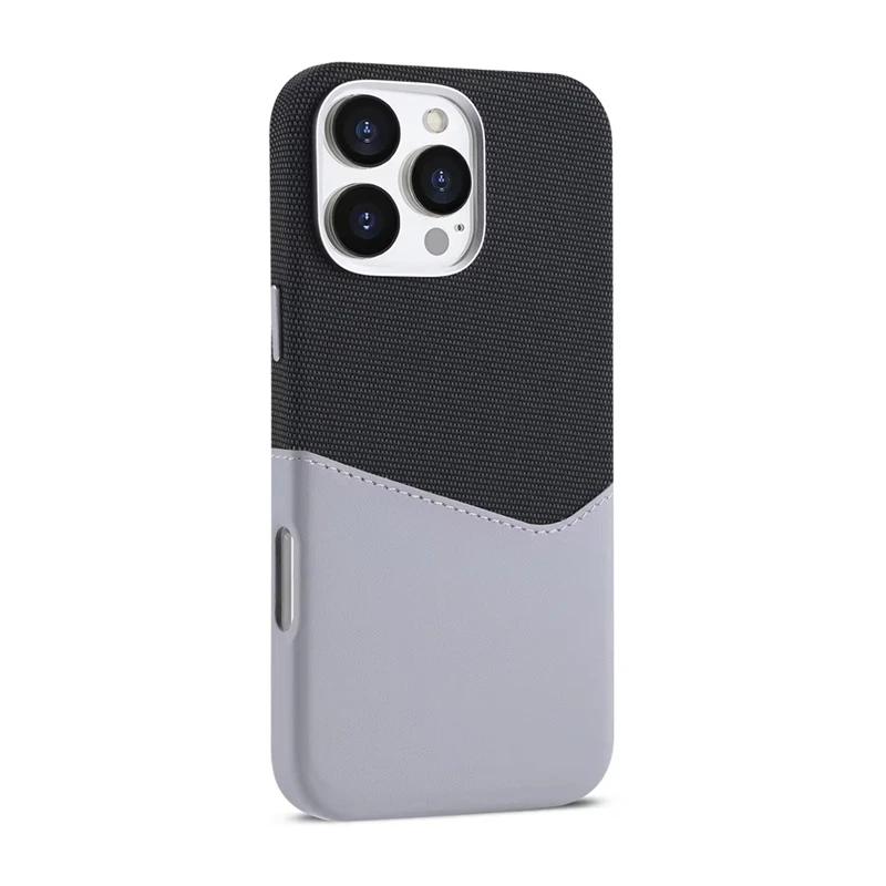 Microfiber Card Holder Leather Magnetic Case for Magsafe IPhone 16 15 14 13 12 Pro Max Plus 16Pro i16 i15 ProMax Mac Safe Cover
