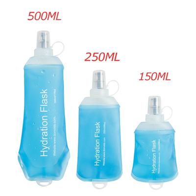 500ML 250ML 150ML Folding Water Bottle Collapsible Soft Flask TPU For Cycling Running Camping Travelling