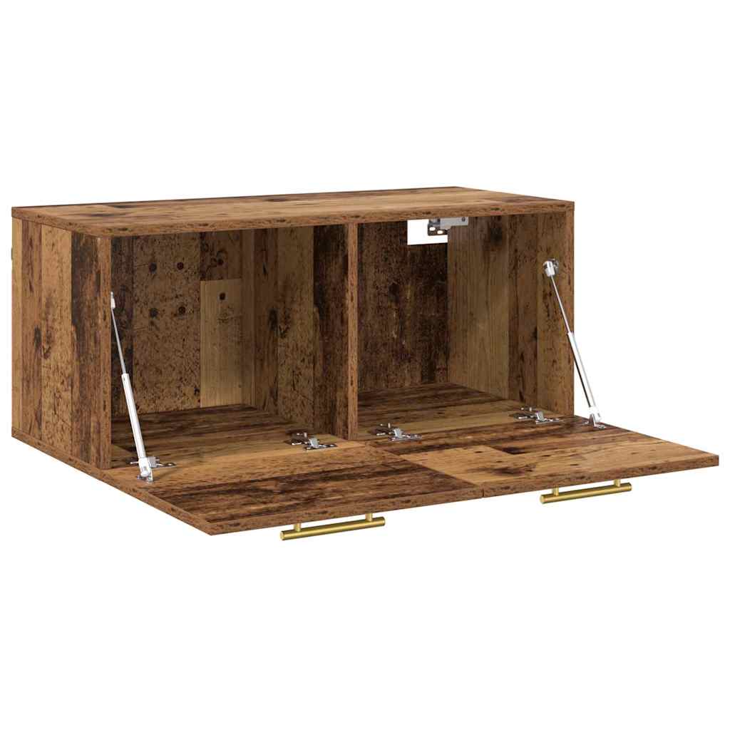 Wall Cabinet Reclaimed Wood Look 80 x 36.5 x 35 cm Engineered Wood