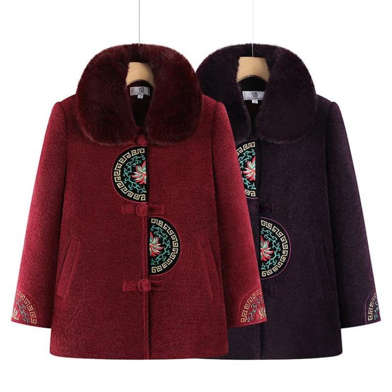 Winter cotton-padded jacket thickened jacket women's velvet winter cotton-padded jacket top