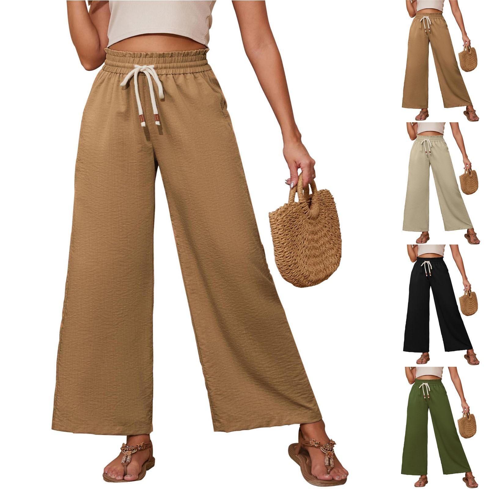 

Женские повседневные модные однотонные свободные повседневные брюки