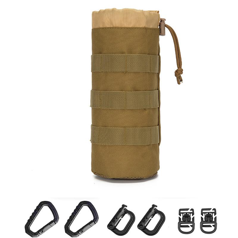 Borsa porta borraccia sportiva migliorata compatibile con sistema Molle, porta cordoncino tattico, portaborraccia in rete da viaggio