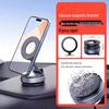 Leather Texture Rotating Magnetic Car Phone Holder with Strong Vacuum Suction Cup