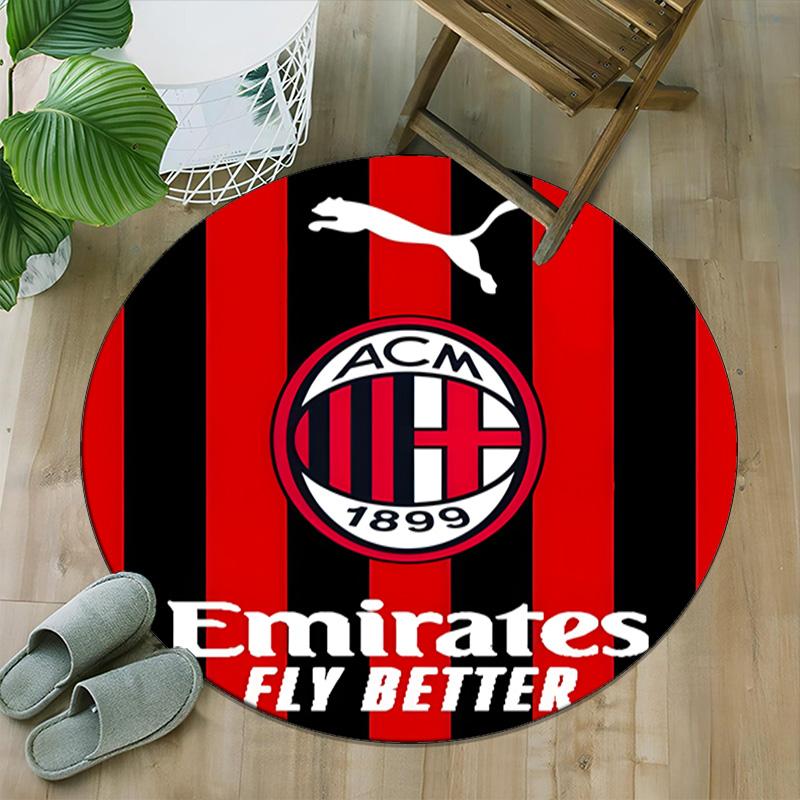 1pc A-AC Milan Carpet, Round Rug, Comfortable, Suitable for Entryways, Living Rooms, Office, And Bedrooms, Christmas Decoration