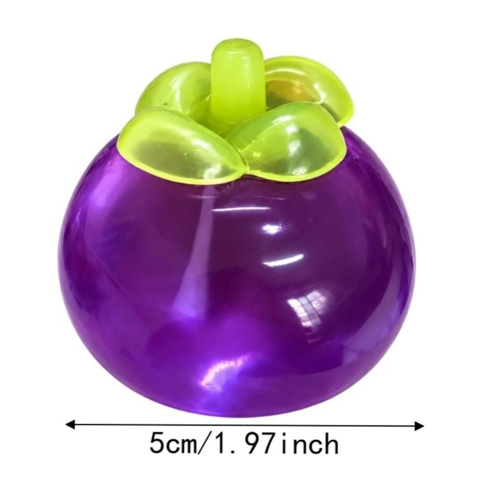 Super Soft Mangosteen Squeeze Toys Anxiety Relief Realistic Fruit Pinch  For Kids Adults